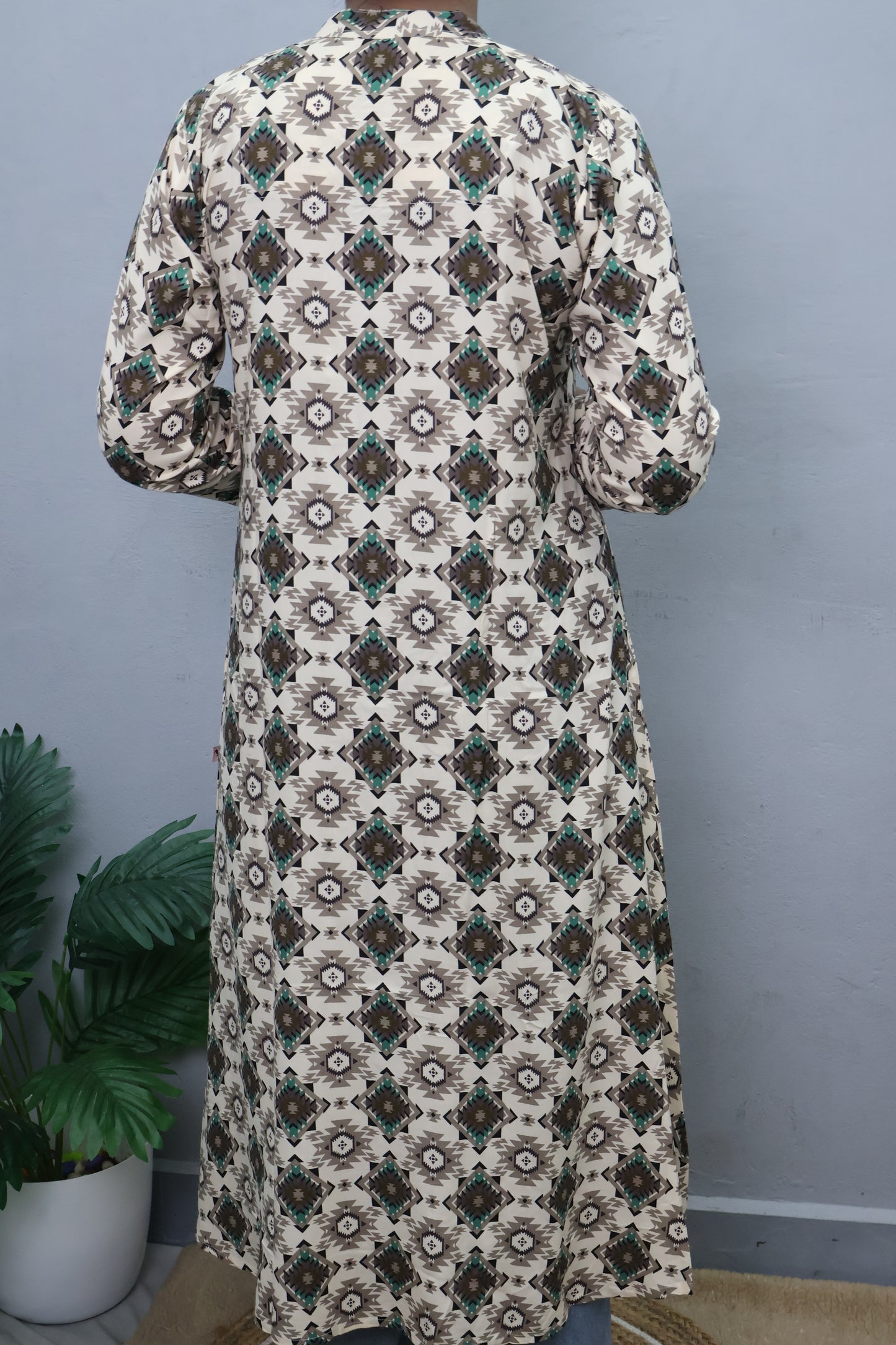 Geometric Charm Printed Dress