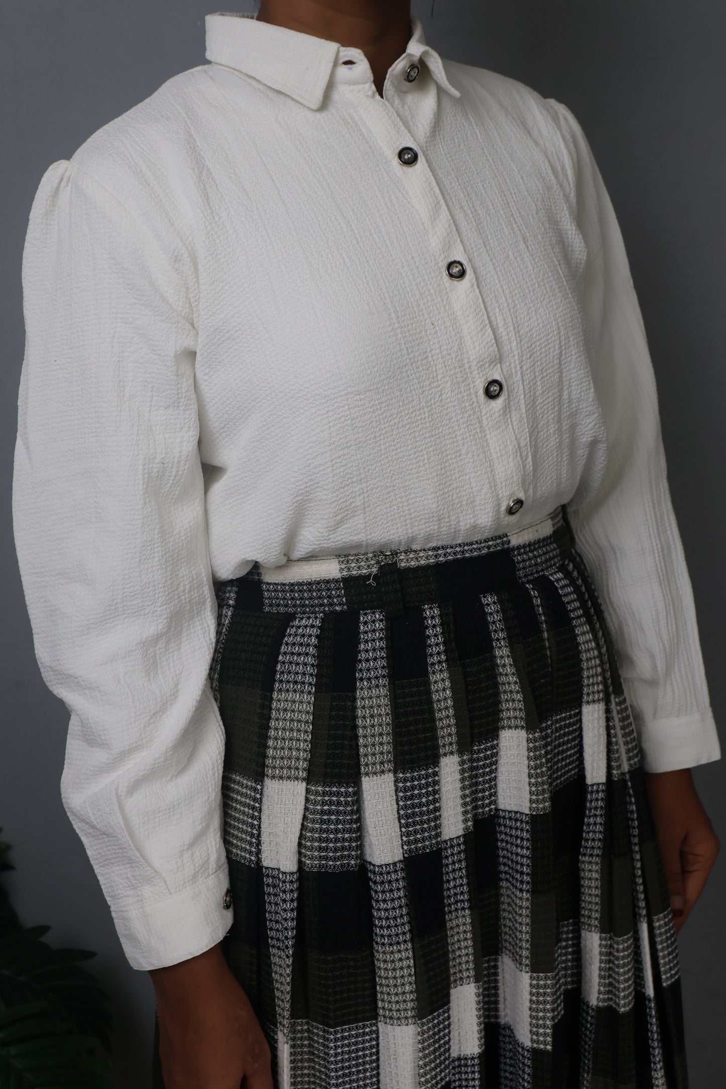 Modesty white shirt and skirt