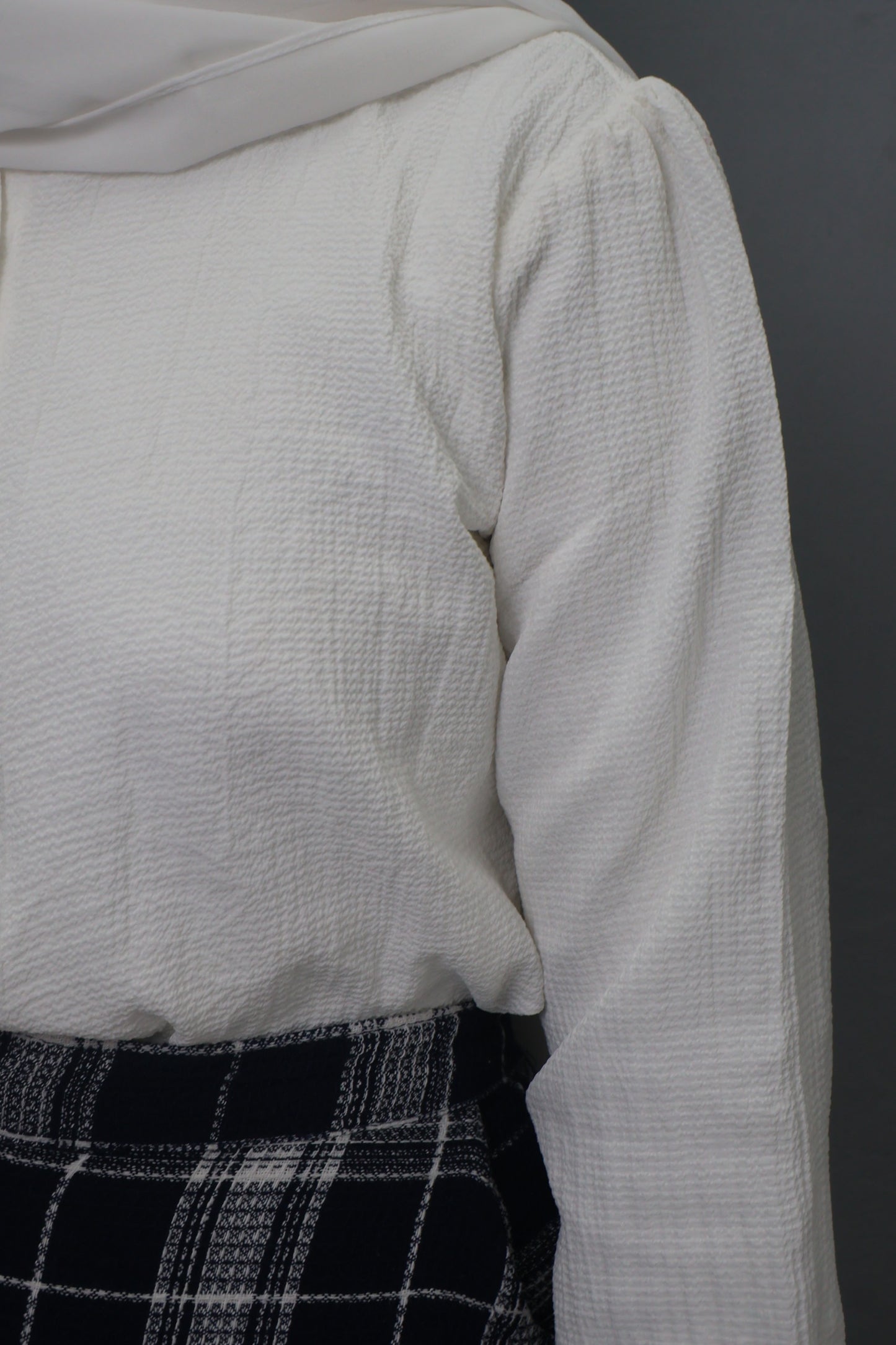 Modesty white shirt and skirt