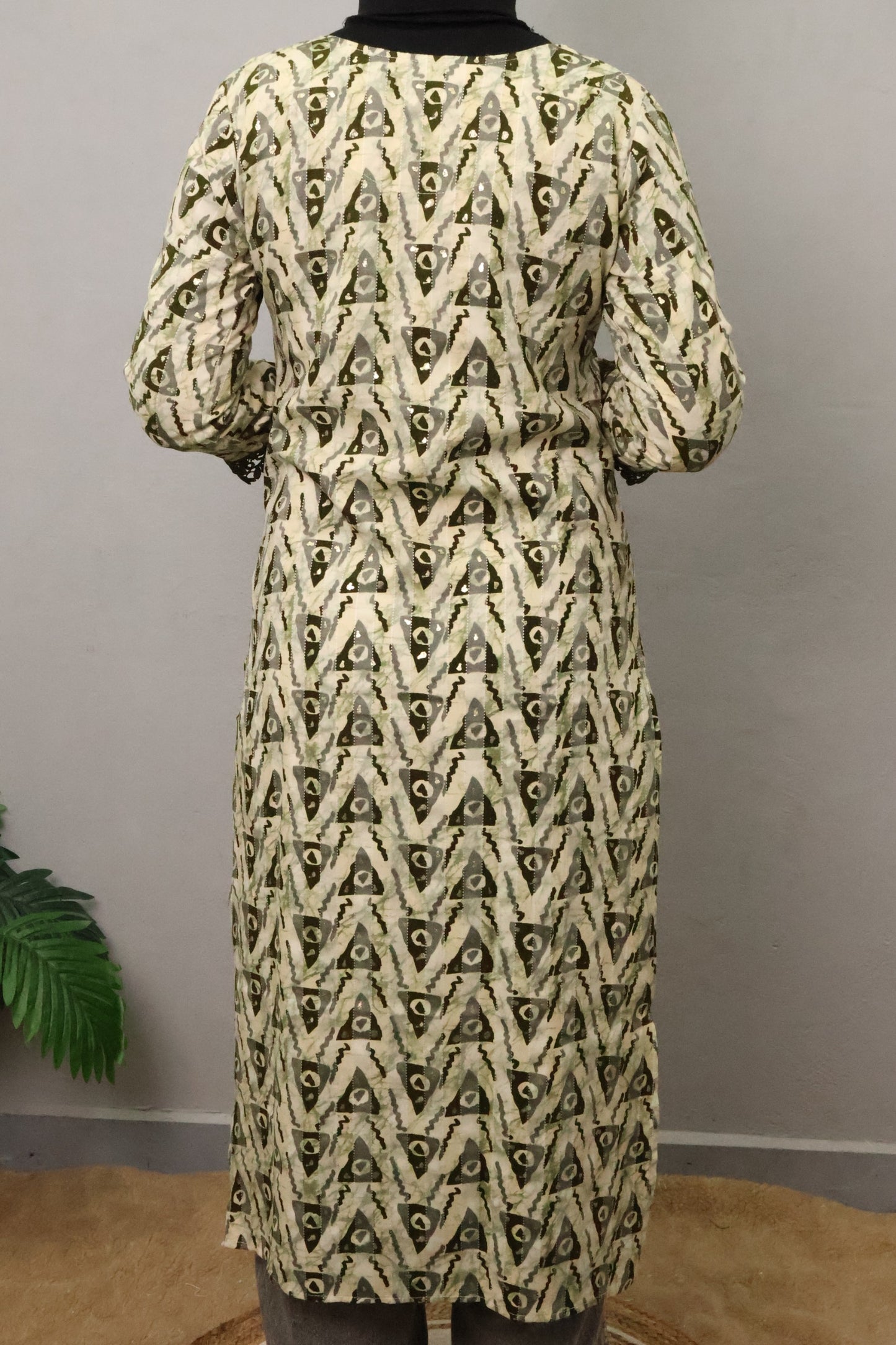 Olive Charm Straight Kurti