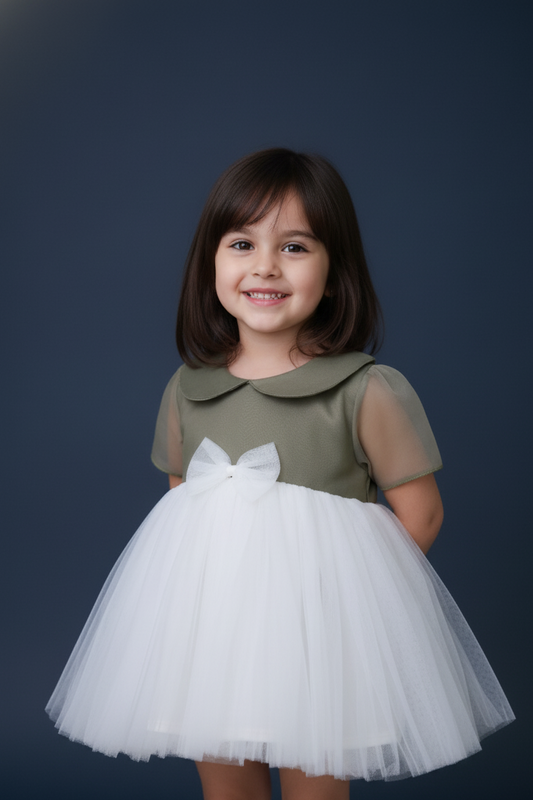 Sweet Bow Tulle Party Dress