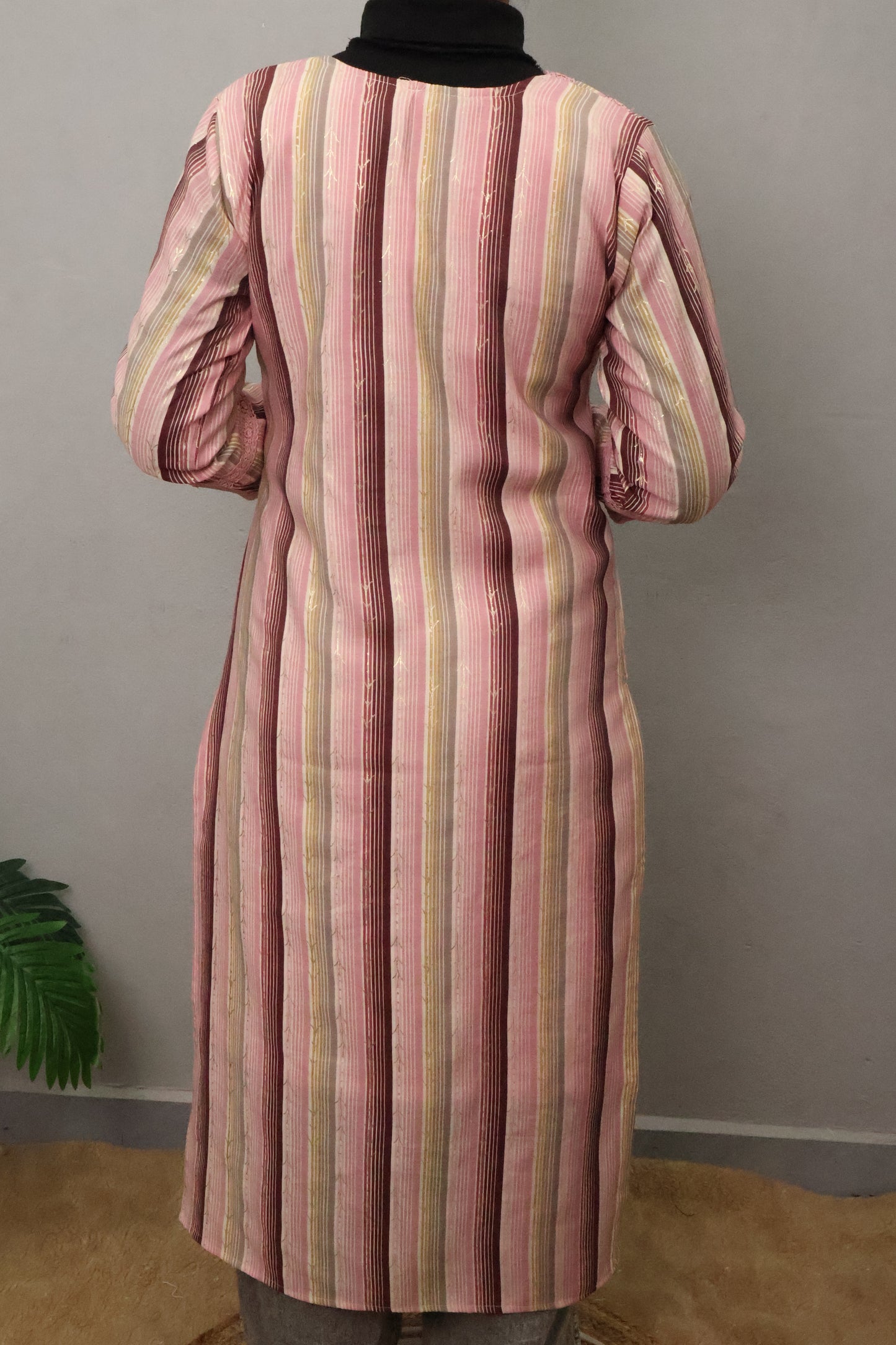 Striped Cotton Long Kurta