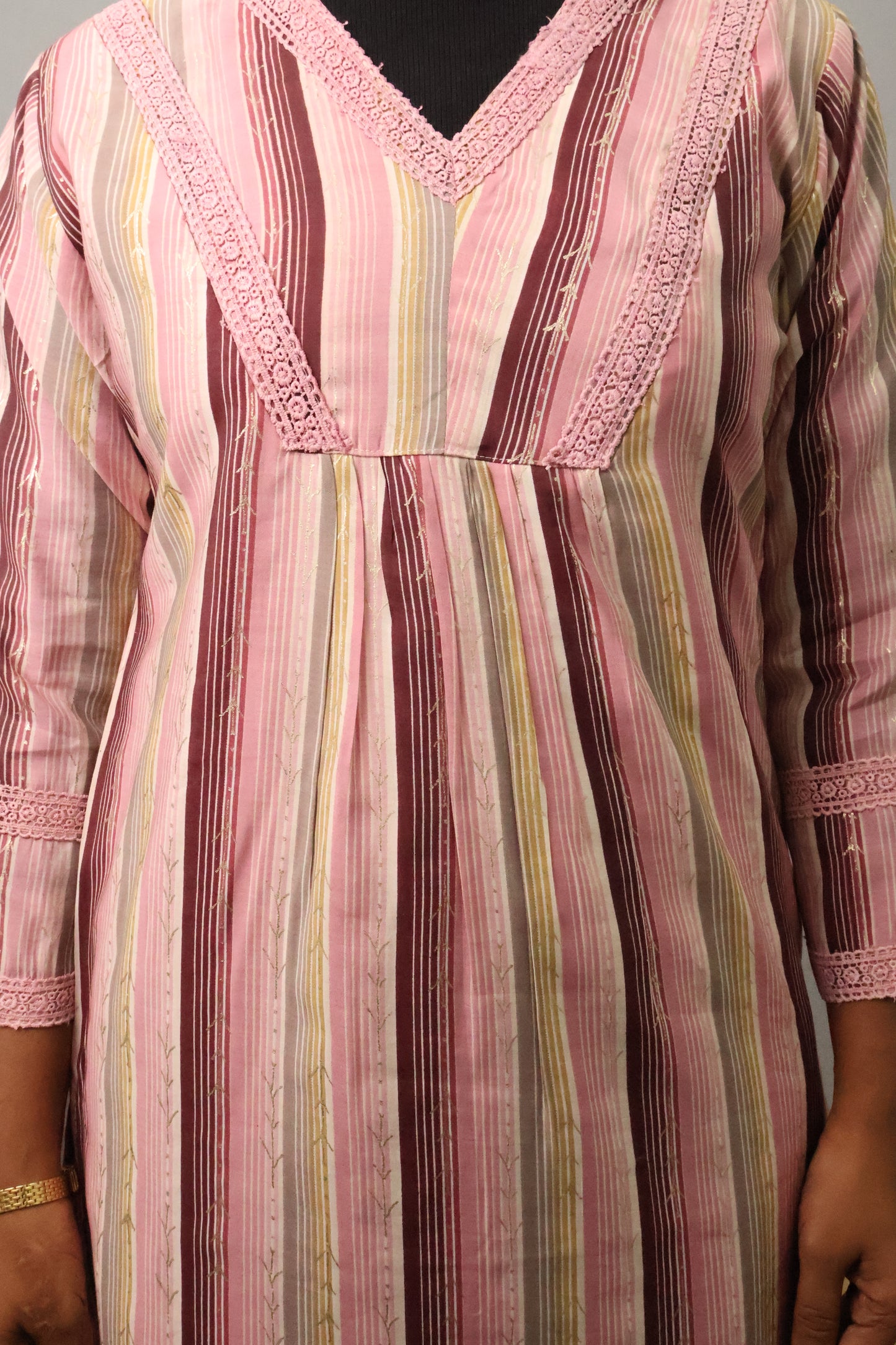 Striped Cotton Long Kurta