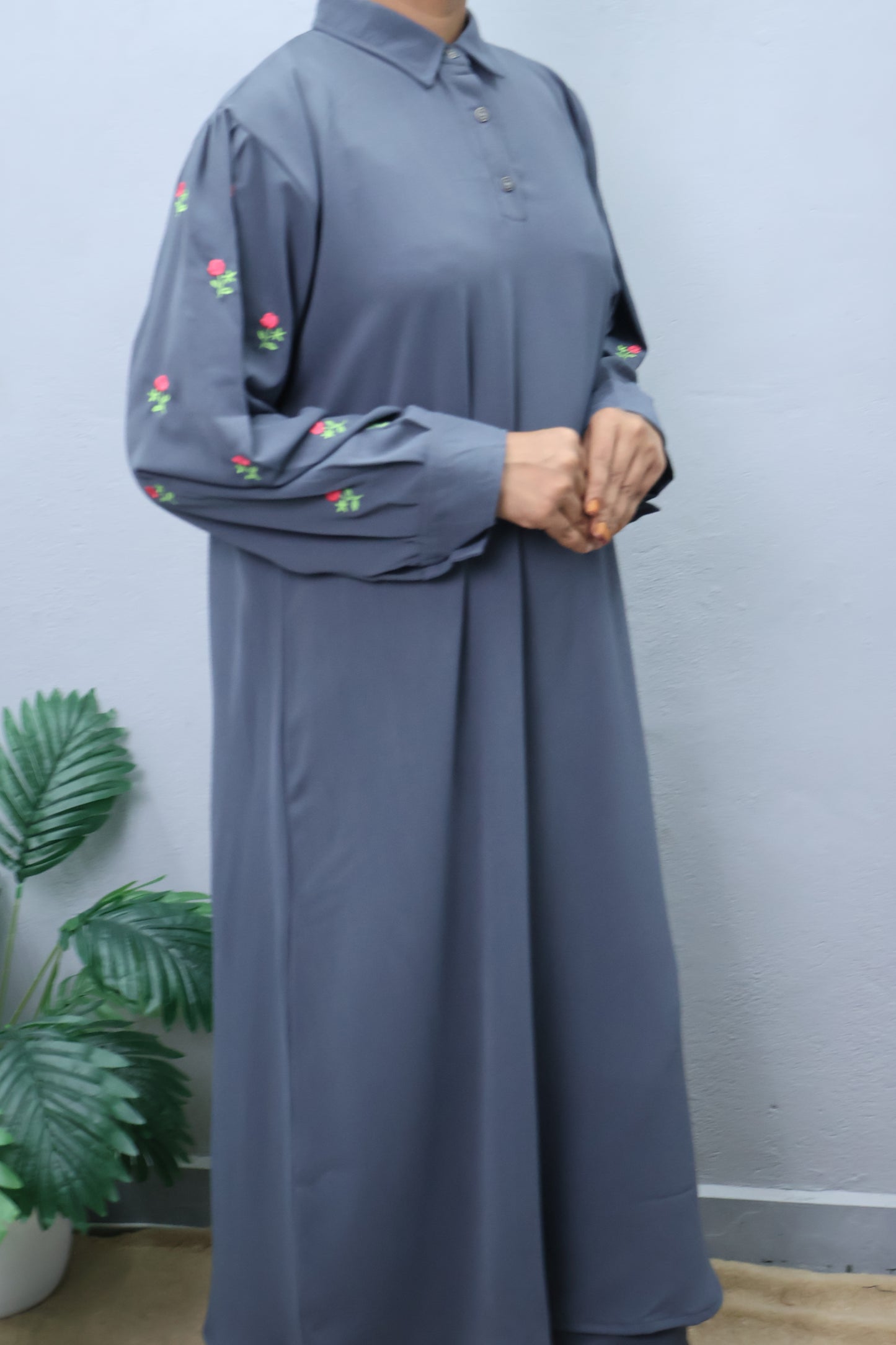 A-Line Kurta Set with Balloon Sleeves