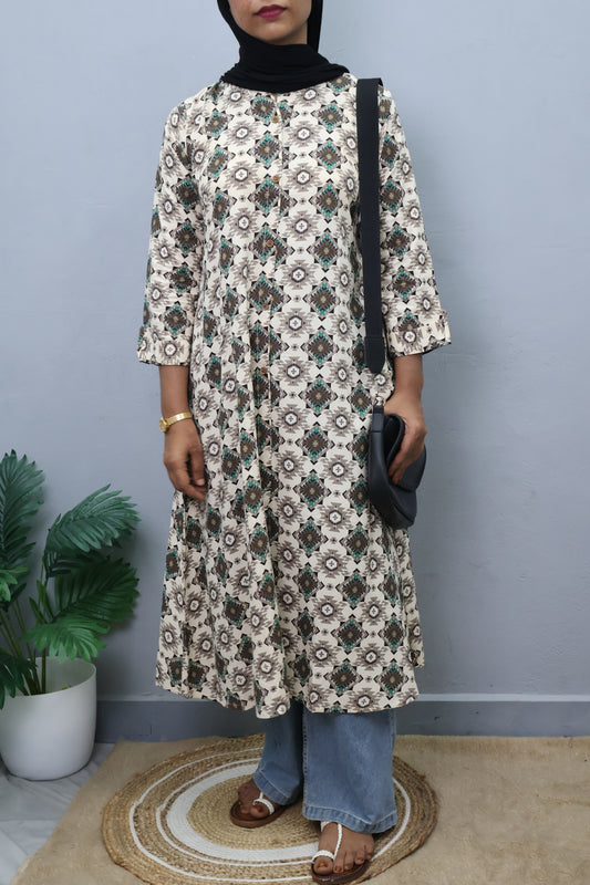 Geometric Charm Printed Dress